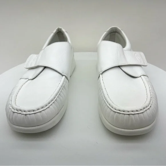 Propet Sneakers Oxfords Comfort Shoes Pucker Moc Walker One Strap White Leather - Picture 3 of 13